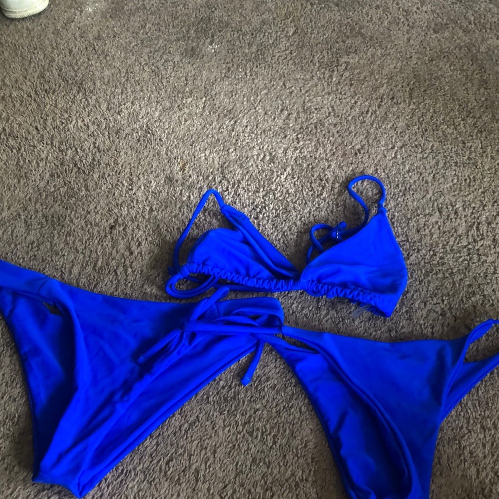 Royal blue 3 piece bathing suit